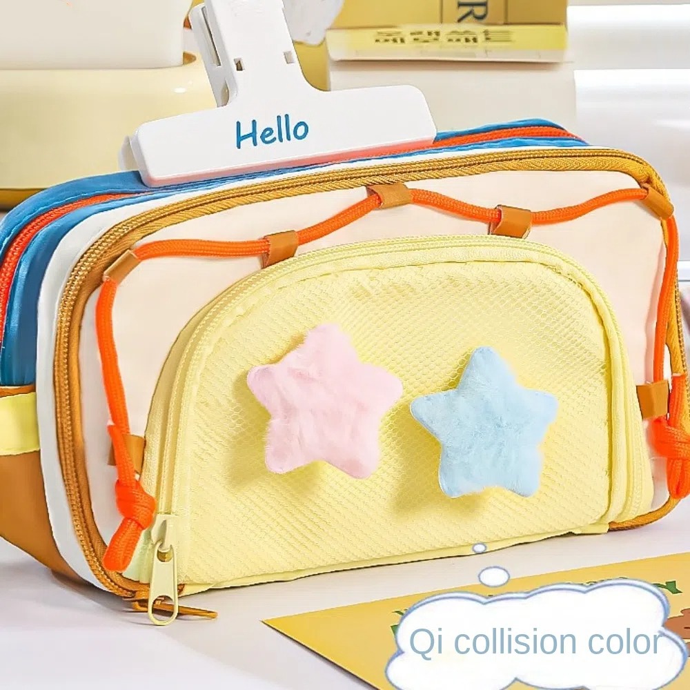Aesthetic Large Pencil Case Pouch - 7 Astuccio multistrato Y2K a forma