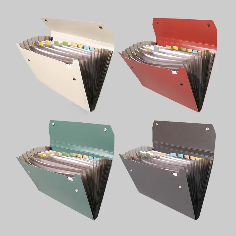 Expandable Accordion File Folder 13 Pockets - 13 tasche, formato A4, organizer per