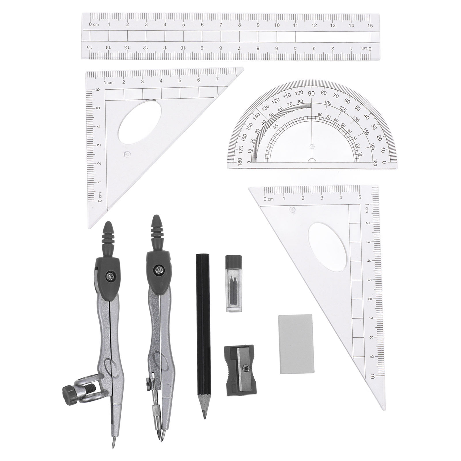 Math Geometry Set With Compass - Set di strumenti per disegno geometrico